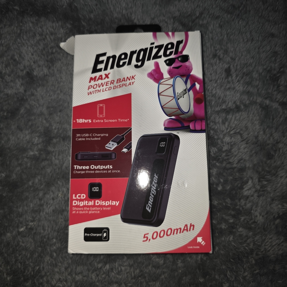 Energizer Power Bank with LCD Display.